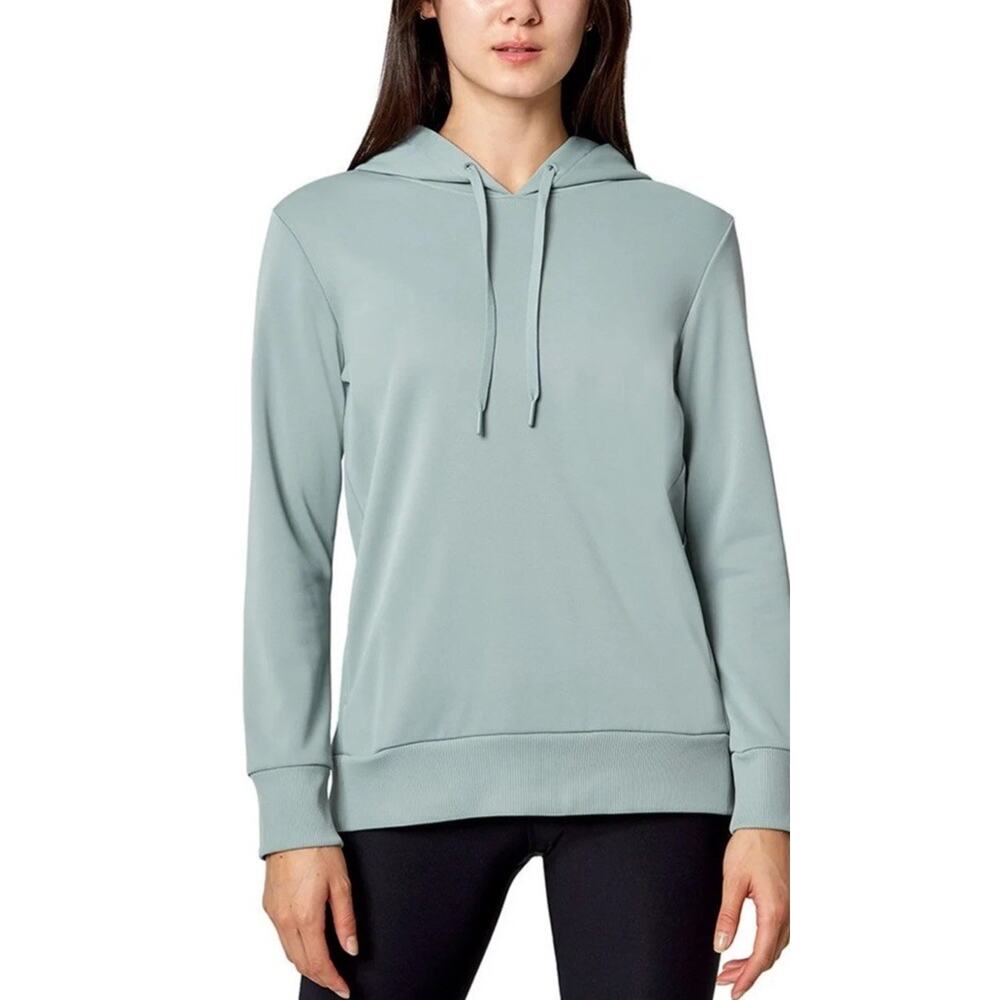 Mondetta Womens Large Moisture Wicking Fleeced Hoodie Abyss Green